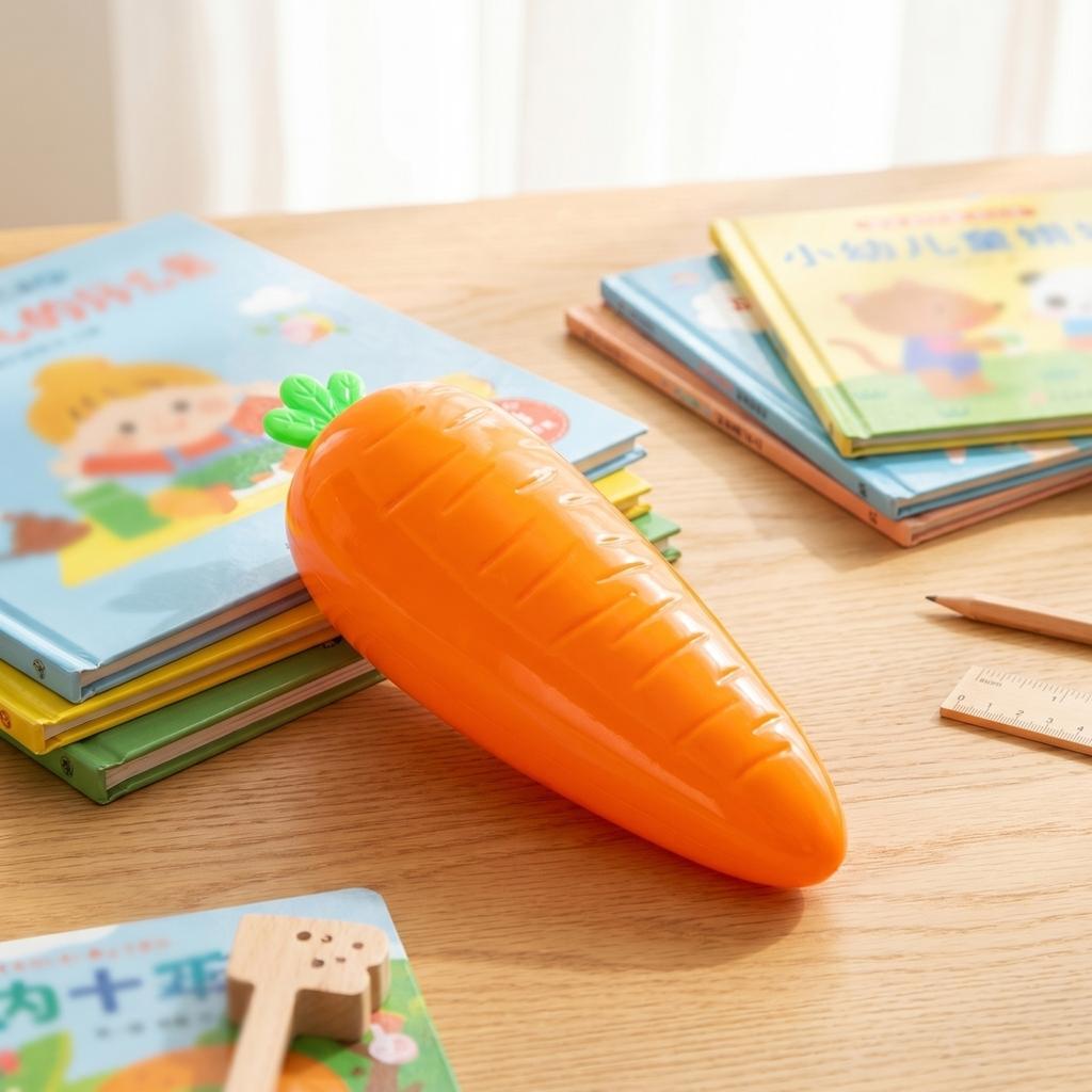 Soft Squeeze Carrot Shaped Stress Relief Toy Sensory Squishy Toy for Hand Exercise and Relaxation Durable Flexible Material