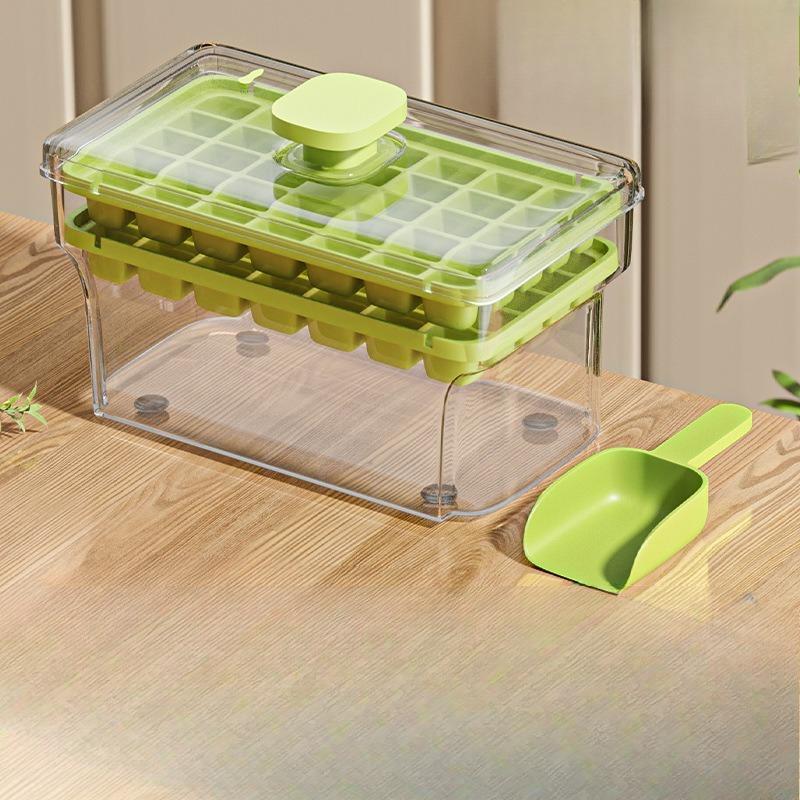 Ice Cube Mold - Homemade Ice Cubes - Refrigerator with Large Capacity - Pressing Ice Tray - Storage Box - Freeze Ice Cubes - Ultimate Gadget