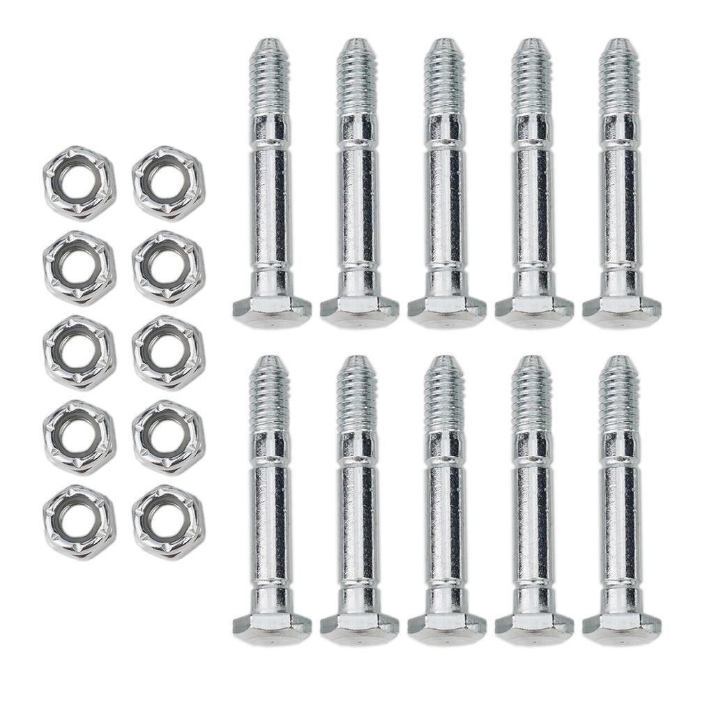 Ten Piece Set of Replacement Shear Pins/Nuts for Ariens/For Model Compatibility Including Number Ranges like51415 51515