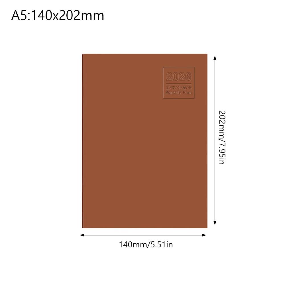 A4 A5 2026 Schedules Notebook 24 Sheets Learning Plan Planner Notebook Work Efficiency Life Check-in 2026 Calendar Planner