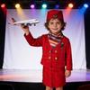 Childrens Halloween Flight Attendant Costume With Uniform Fabric For Kids Stage Play