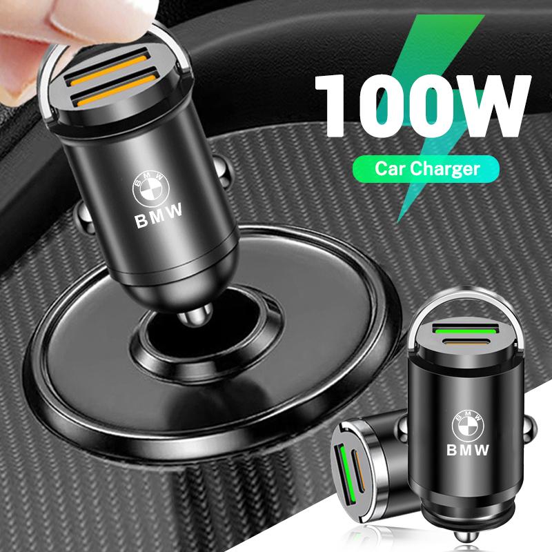 BAGH3 2026 Car Sticker 100W Car USB Quick Charger Lighter Car Charger Convert Plug For BMW M E34 E36 E60 E90 E46 F10 F20 F30 X5 X6 X1