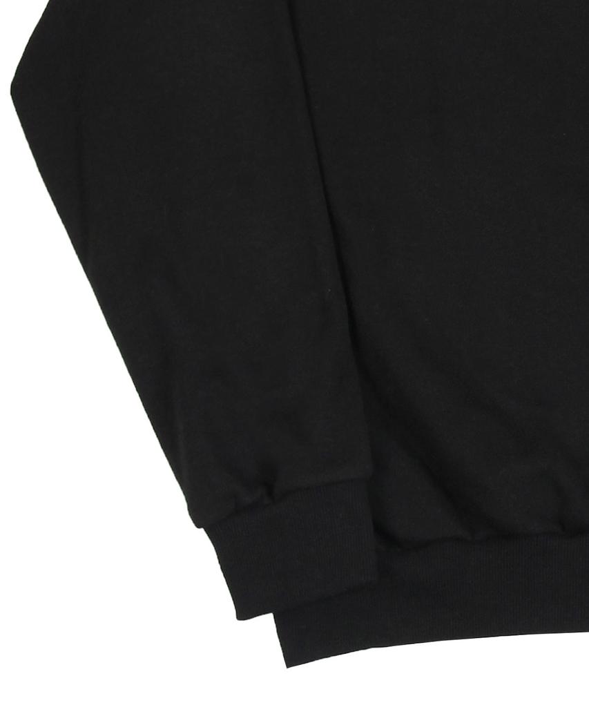 GRAVER [Unisex] Small Life Logo Flower Smile Sweatshirt_Black