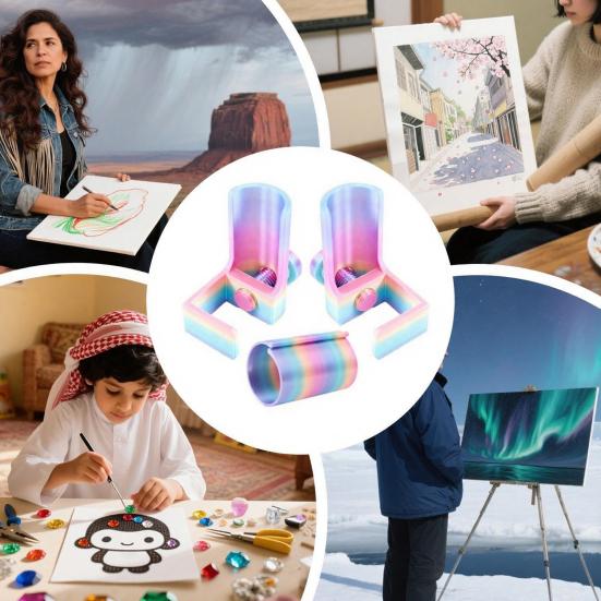 Yousheng 1 Set Diamond Art Canvas Holder 3D Printed Canvas Scroll Kit Adjustable Canvas Scroll Ring Roller for Paint by Number Craft Canvas