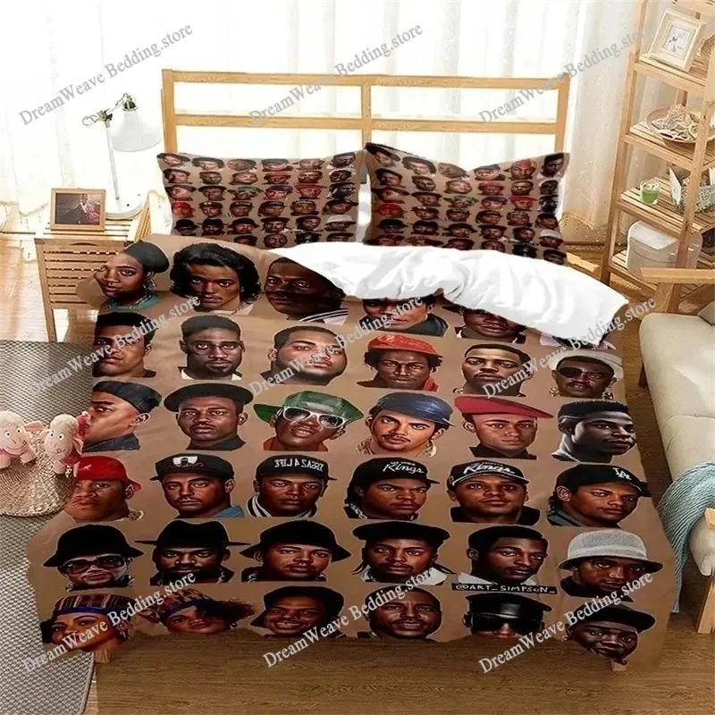 Hiphop Rapper Bedding Set Duvet Cover 3d Bedding Fashion Design Decoration King Duvet Cover Set Double Bed Set Bedding Sets