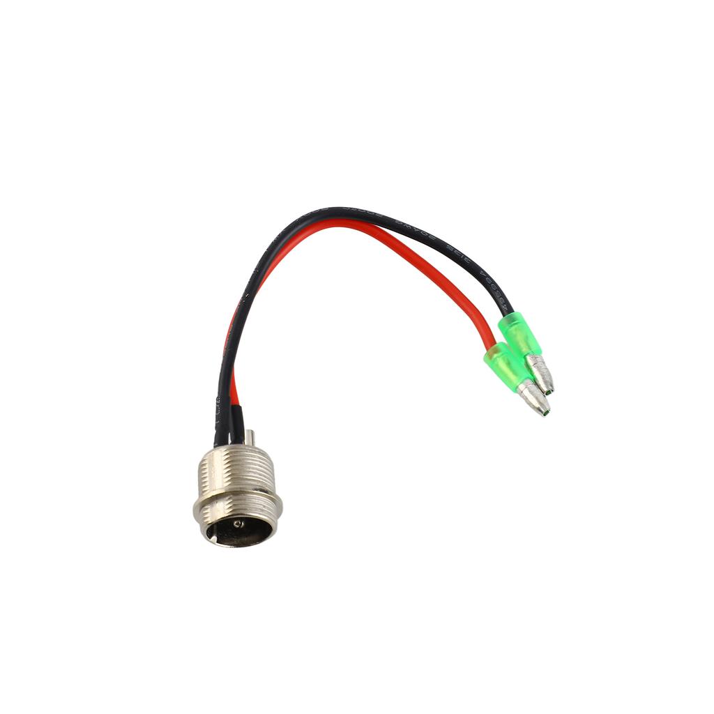 Charging Port Replacement Electric Scooter 3 Pin Charging Socket with 2 Wire Cable Dust Cover
