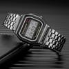 Trendy LED Electronic Watch: Harajuku Style, Multifunctional, Perfect for Junior & High School Students, WR F91W with Steel Band.