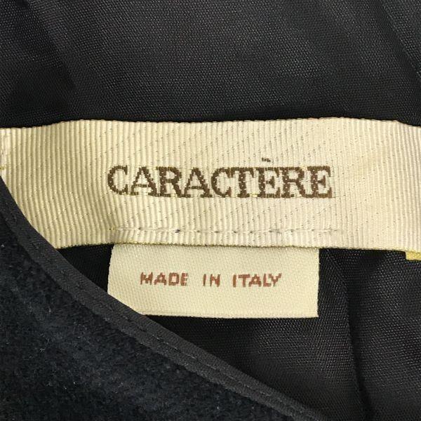 Made in Italy / CARACTERE / Velour Short Sleeve Dress [Women’s M / 38 / Black](USED)