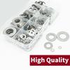 304 Stainless Steel Flat Washers 910Pcs Assorted Sizes M2 To  FOR M12  Hardware Repair Gasket Tool Accessories