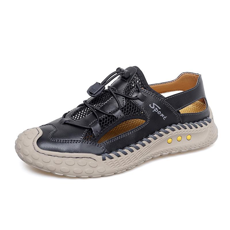 Men s Summer Closed-Toe Sandals Breathable Casual Beach Shoes 41