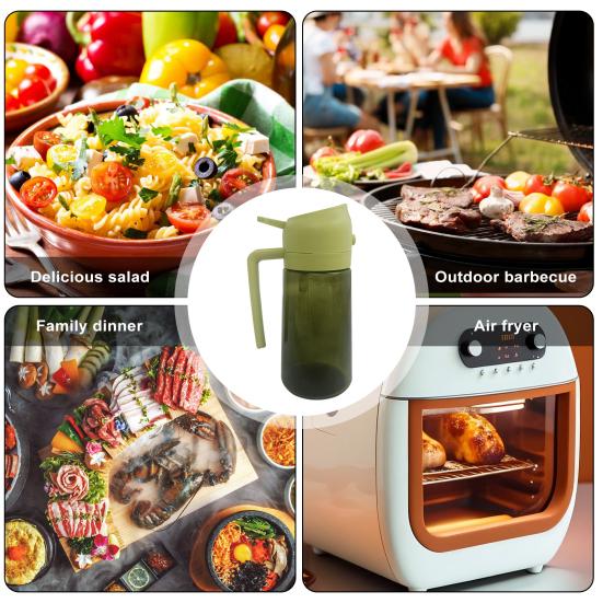 Yousheng Oil Sprayer for Cooking 470ml Glass Olive Oil Dispenser And Sprayer Efficient Oil Control Multi-Function Kitchen Tool for Air Fryer BBQ Salad