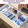 Transparent Drawer Partition Storage Box Freely Extendable and Stackable Storage Box Desktop for Organizing Sundries Storage Compartment Box