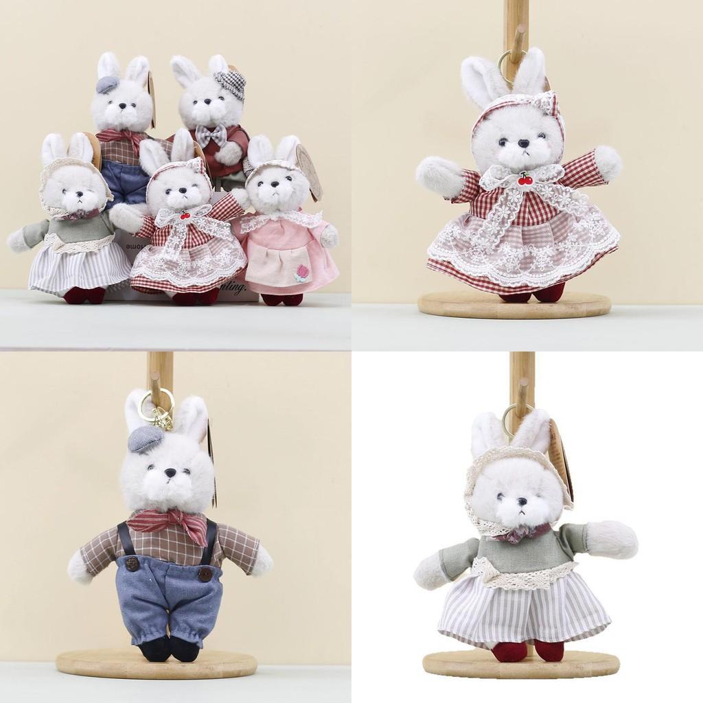 Keychain Plush Rabbit With Short Fur And Pp Cotton Filling Accessories For