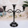 Metal Gold/Bronze Plated Candle Holder Retro 3-Arms Candelabra For Wedding Prop Candlelight Dinner Hotel Home Decoration
