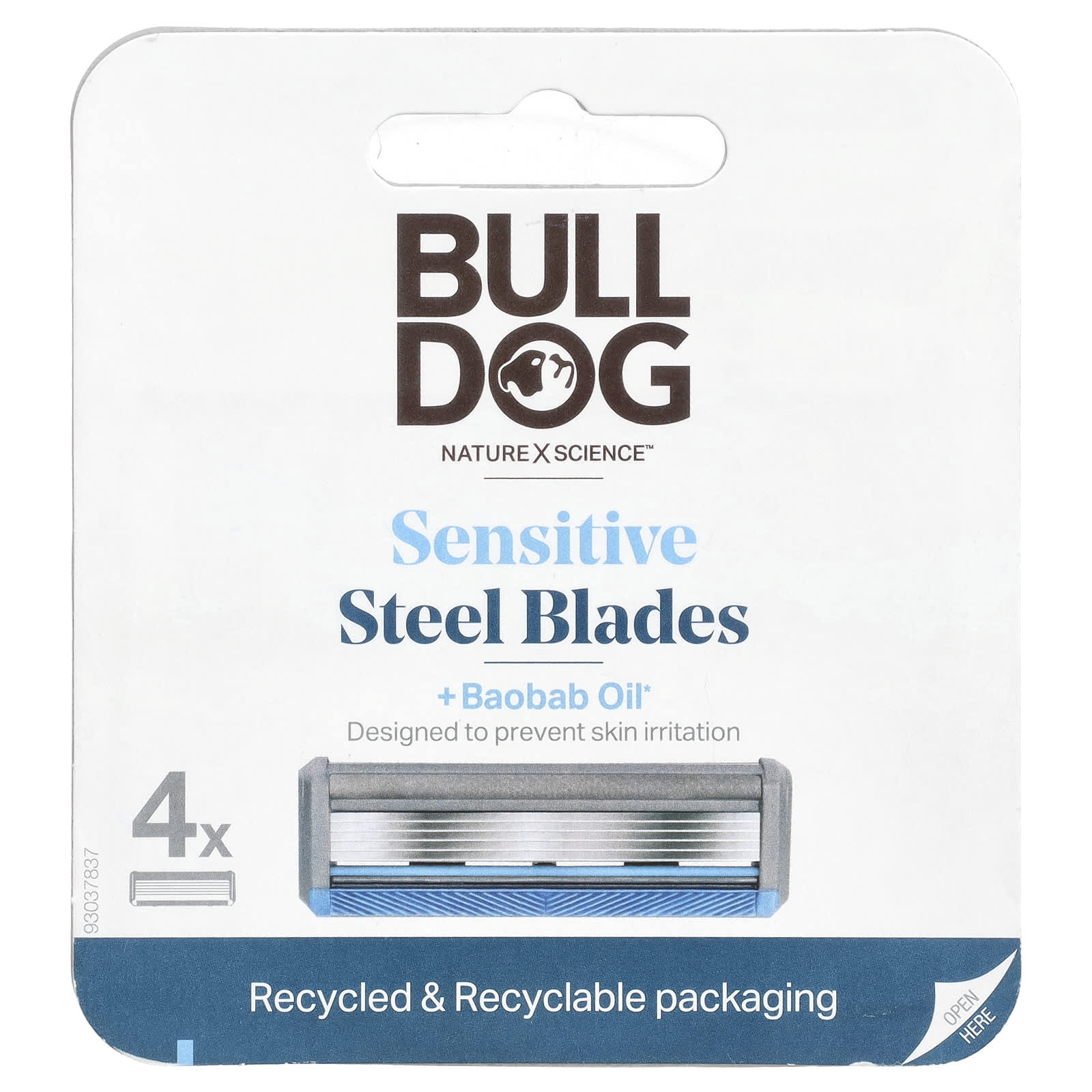 

Sensitive Steel Razor Blade + Baobab Oil, 4 Cartridges