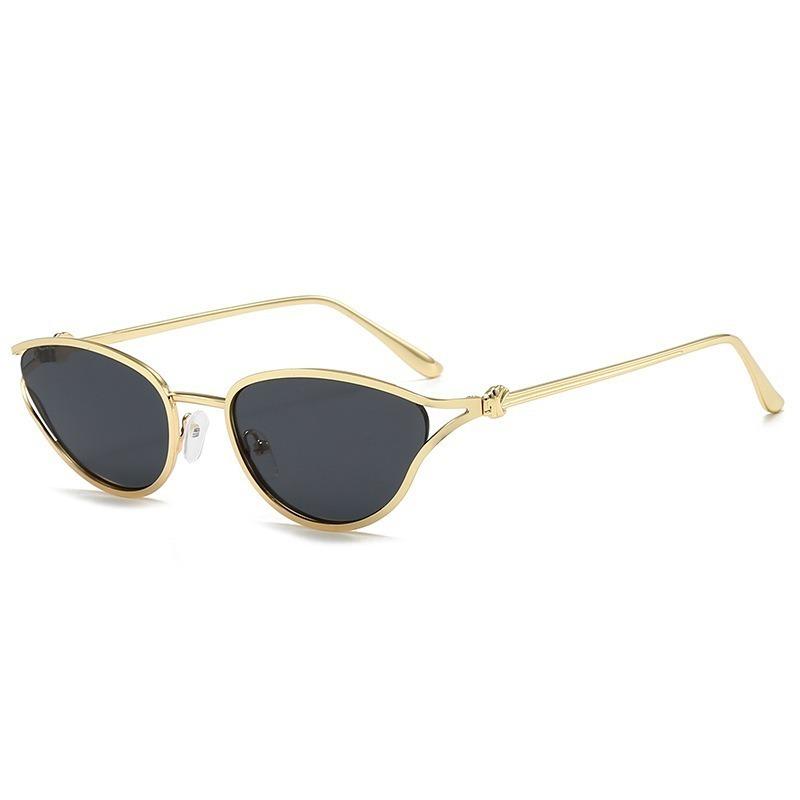 Cat Eye Small Frame Metal Uv400 Protection Fashion Sunglasses Unisex