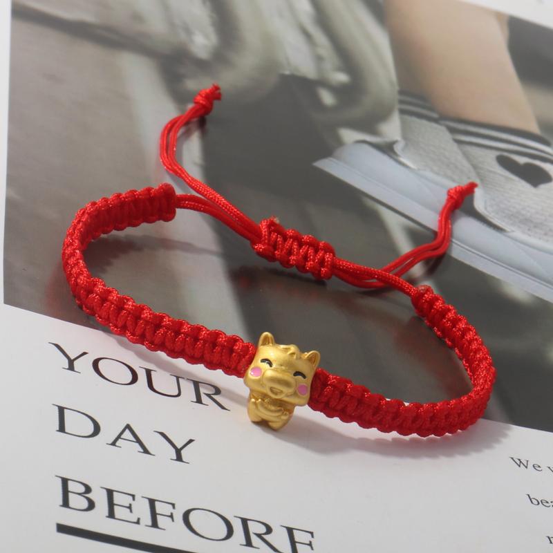2026 New Year Zodiac Horse Bracelet Cartoon Lucky Horse Red String Woven Bracelet Couple Friend New Year Blessing Gift