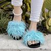 Fashion Women Slippers Warm Slides Casual Flat Low Heels Shoes for Women Solid Fur Short Plush Women Shoes Plus Size