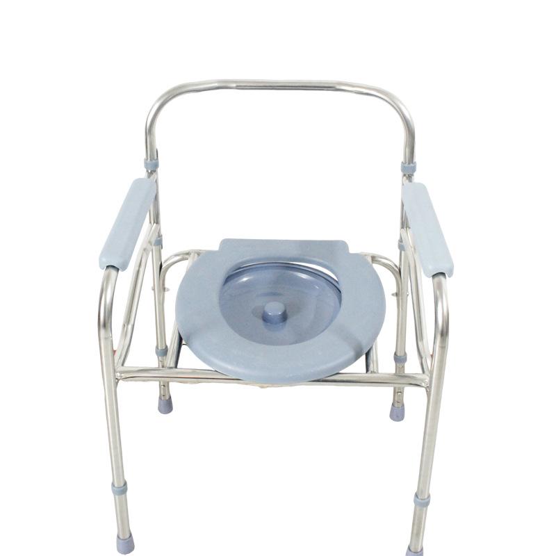 Foldable High Load-Bearing Portable Commode Chair for Elderly and Pregnant Women High Carbon Steel