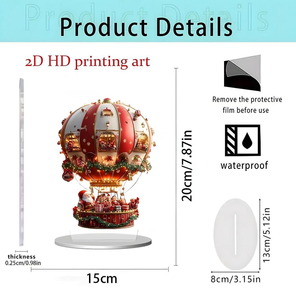 Rotating Christmas Carousel 2D Acrylic Standee - Festive Gift & Home Decoration