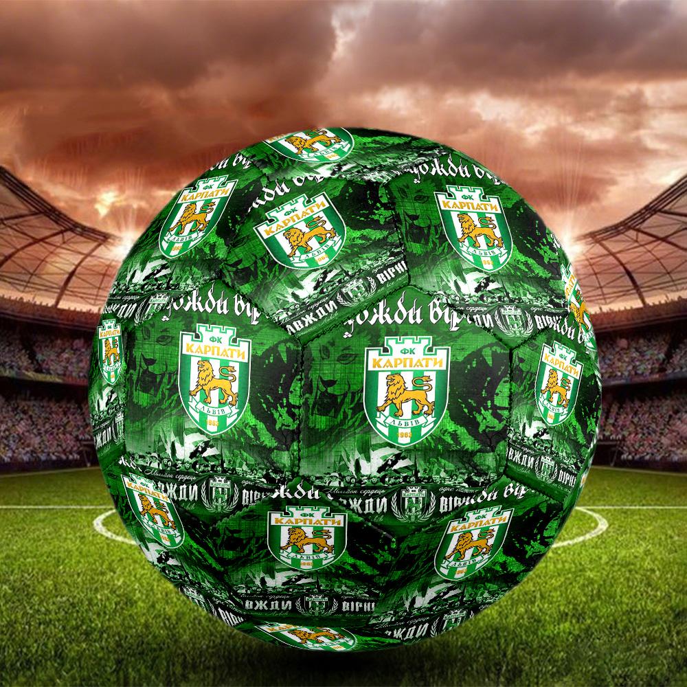 Karpaty Lviv Indoor Soccer Ball Size 5 Colorful All Ages Machine Stitched PVC Competition Ready Durable High-Bounce