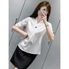Women's Elegant Mid-Sleeve White Blouse