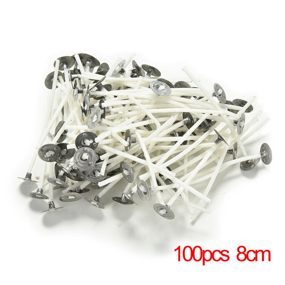 100Pcs Five Sizes 8/10/12/15/20 Cm Candle Sustainers Cotton Core Wicks For Diy