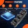 20835553, 15093440 Front Left Power Window Switch, Compatible with Chevrolet Silverado 1500 2007-2013, GMC Sierra 1500 2007-2013 (with Power Folding