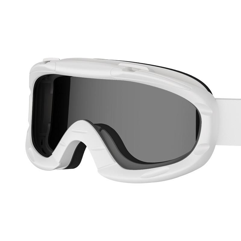 Children s motorcycle racing goggles, outdoor riding windproof and sandproof helmet sports professional protective eyewear White Frame Gray Piece