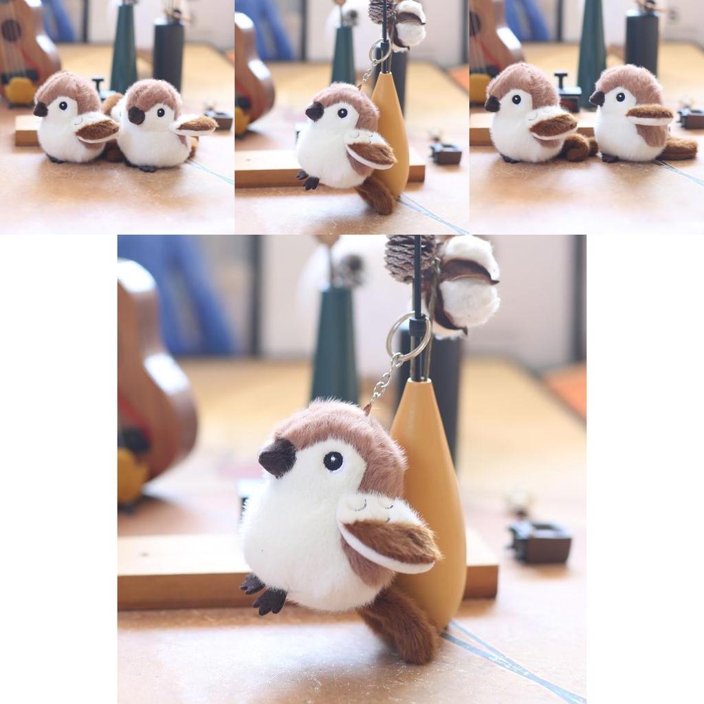 Delightful Miniature Bird Plush Toy Keychain Perfect For Bags And Soft Decor