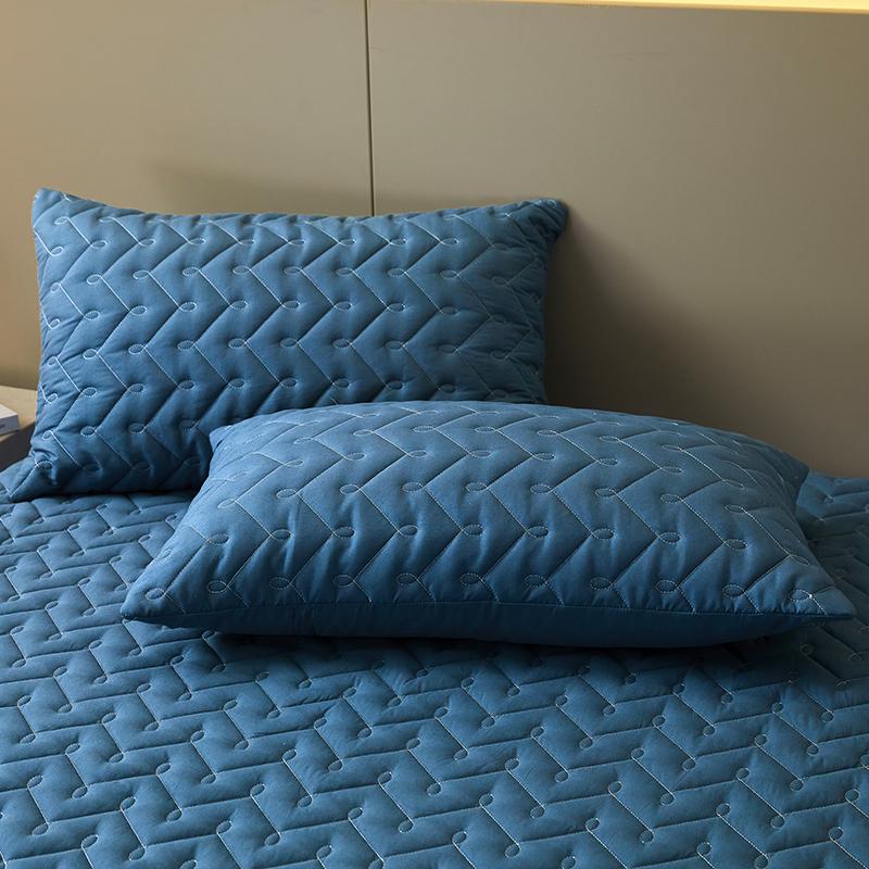 Blue Waterproof Mattress Cover Zipper Bed Covers Thicken Fitted Sheet All Inclusive Bedsheet Yatak örtüsü(Pillowcase Need Order)