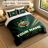 3Pcs Bedding Set Custom Name Text, 1 Sheet 2 Pillowcases Home Bed DecorRapid Wien FC