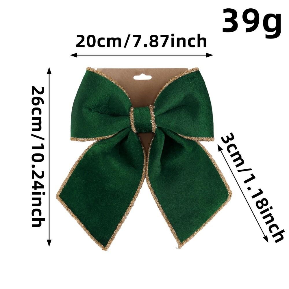 Red Green Christmas Bowknot Handcrafted Christmas Tree Decorations  Christmas Gift