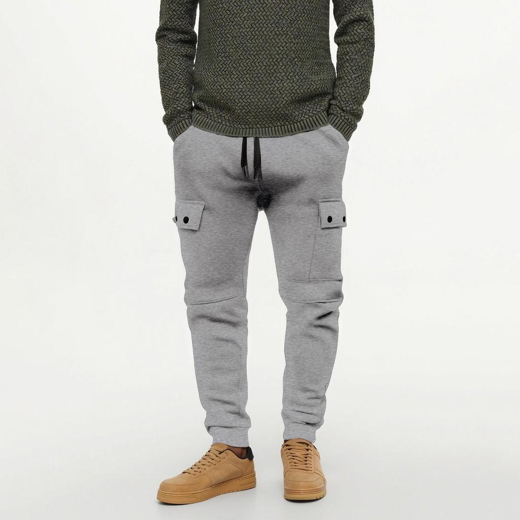 Pantaloni Sportivi da Fitness Casual Larghi da Uomo con Tasche Multiple