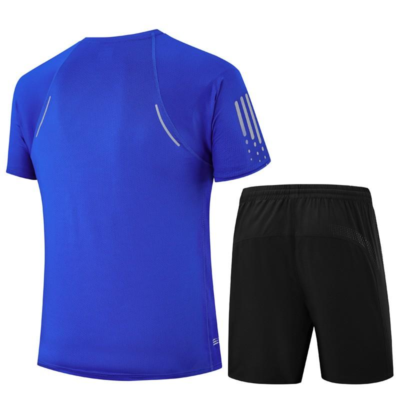 Unisex Breathable Ice Silk Short Sleeve Set Casual Sportswear Running Cycling Dance