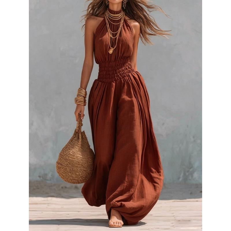 Europe and the United States cross-border TK Amazon Temu hot summer fashion street style sleeveless neck bloomers jumpsuit women