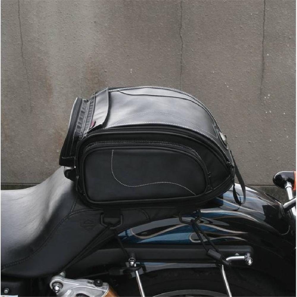 

1X Водонепроницаемая Черная Кожаная Мотоциклетная Сумка на Заднее Сиденье Квадроцикла Скутера