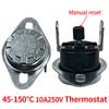 2/5/10PCS KSD301/KSD303 45C-150C 97C 100C 110C 120C 125C 130C 140C 150degrees Celsius Reset Thermostat Temperature Switch Fuel Injectors 6
