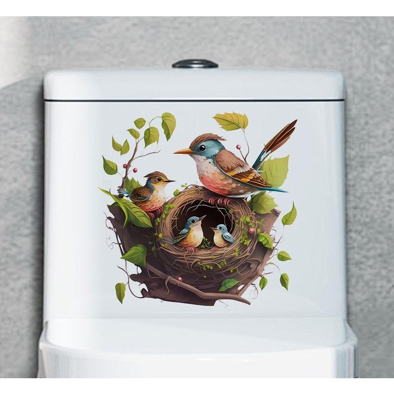 

Креативная реалистичная 3D наклейка на унитаз с милым котом Vision, забавная наклейка с изображением животных для ванной комнаты, декор крышки унитаза, самоклеящаяся ПВХ, водонепроницаемая картина