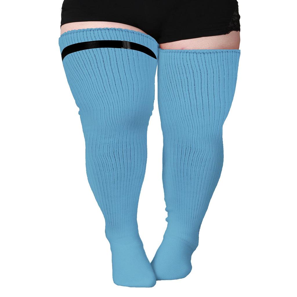 Plus Size Women's Compression Knee-High Socks - Extra Thick Over-the-Knee for Autumn/Winter