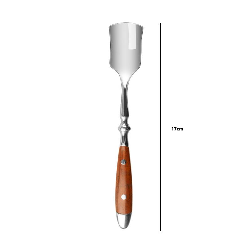 Cuțite de friptură, furculiță, lingură, mâner de lemn, stil Laguiole, tacâmuri din oțel inoxidabil, tacâmuri pentru cină