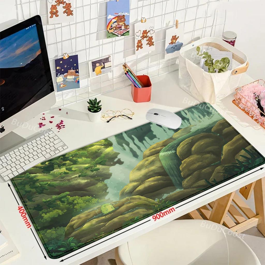 teclado mouse pad Frog on lce by Abi Toads Gaming Large XXL Mouse Pads Non-Slip Rubber Base mousepad Keyboard Mouse Mat Desk Pad