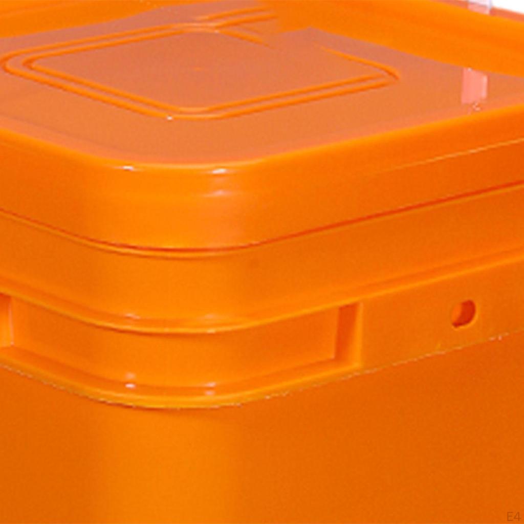 Square Bucket Empty Paint Can Lightweight Convenient Heavy Duty with Lid Food Storage