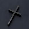 Polished Titanium Steel Cross Pendant Necklace for Men - European & American Style
