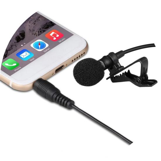 Microphone Flexible Easy to Use Metal Hands Free Lapel Mic for Podcast