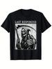 Last Responder Grim Reaper Graphic T-Shirt - Men's Vintage Distressed Cotton Tee