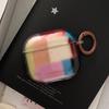 Blue Pink Splicing Grid Cover Case For Airpods Pro 2nd Fashion Lovely Soft Earphone Fundas for Apple Airpods 1 2 3 4 Pro