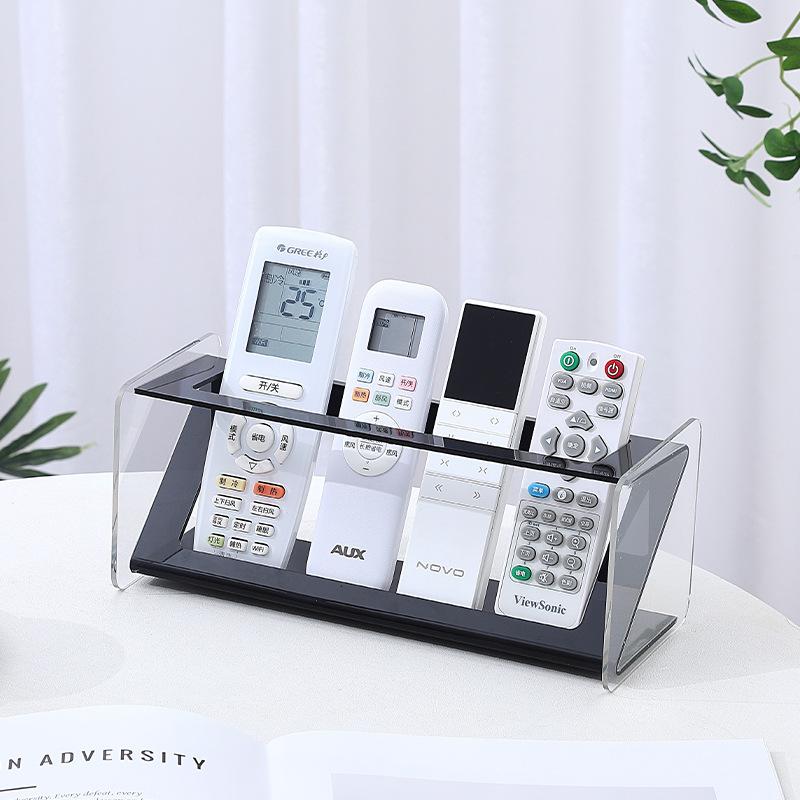 Acrylic Remote Control Holder with Display Stand, Multi-Purpose Organizer for TV AC Remote & Electronics