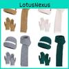 Winter Knit Hat Scarf Gloves Set With Warmth For Ladies And Teens