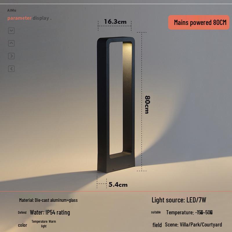 LED Torbogen-Form Außenrasenleuchte - Wasserdichte Landschaftsleuchte für Hof & Villa